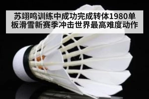 苏翊鸣训练中成功完成转体1980单板滑雪新赛季冲击世界最高难度动作